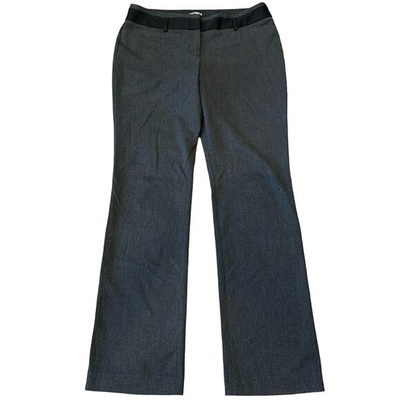 Express Women's Mid Rise Straight Leg Trouser Pant Charcoal Grey Size 10L - Picture 1 of 8
